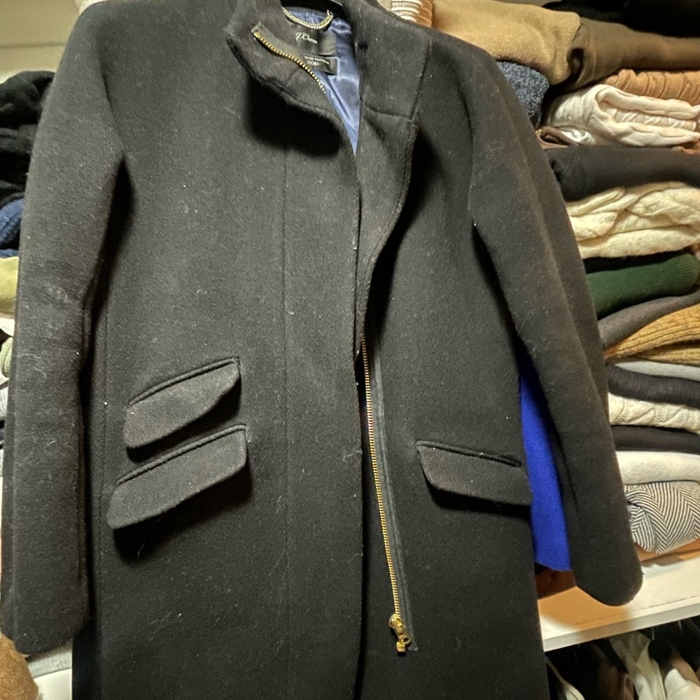 J. Crew Black women Trench Coat